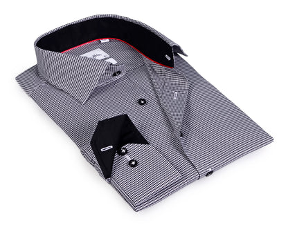 Long Sleeve Shirt with contract trimming // Dual cuffs// contemporary fit- Final Sale