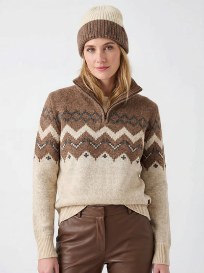 Skyward Alpaca/Wool Sweater (Brown)