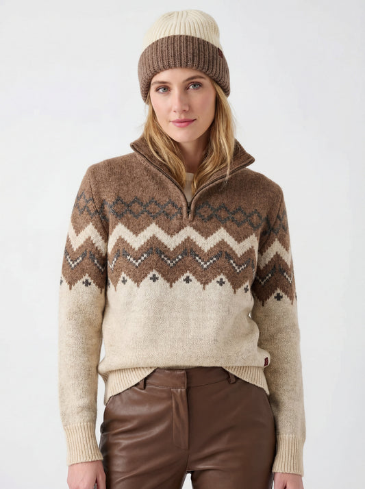 Skyward Alpaca/Wool Sweater (Brown)