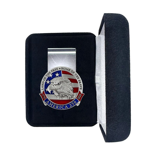 America's 250th Anniversary Eagle Head with Flag Money Clip