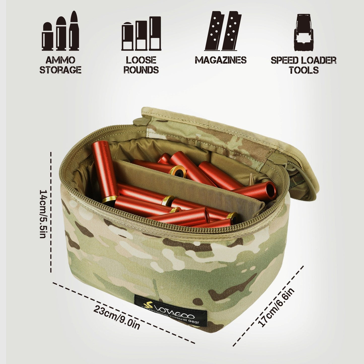 Tactical Ammo Bag, Ammos Transportation Bag for Pistol Rifle and Shotgun Range