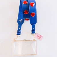 Crystal Heart Purse Strap