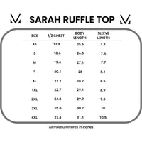 Ruffle Top - Ocean Blue