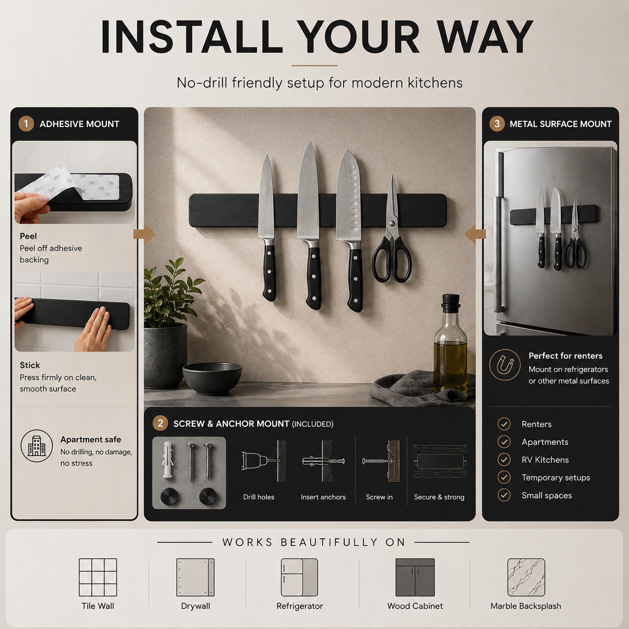 Magnetic Knife and Tool Holder