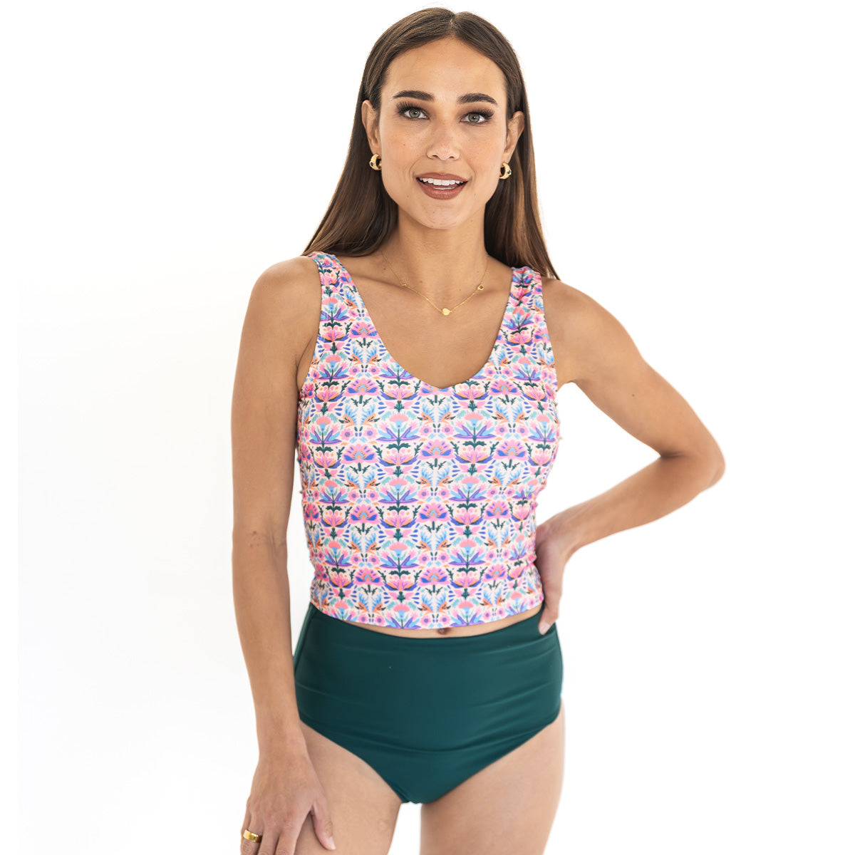 V Neck Tankini Top