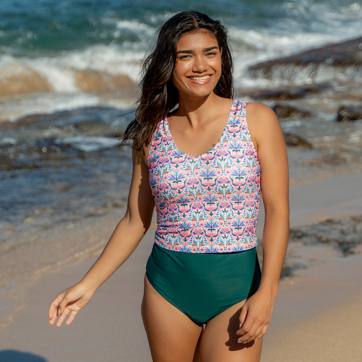 V Neck Tankini Top