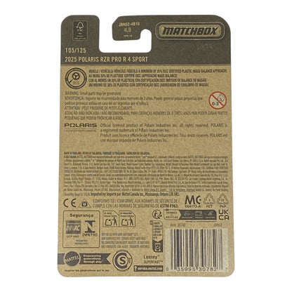 Matchbox 2025 Polaris RZR Pro R 4 Sport