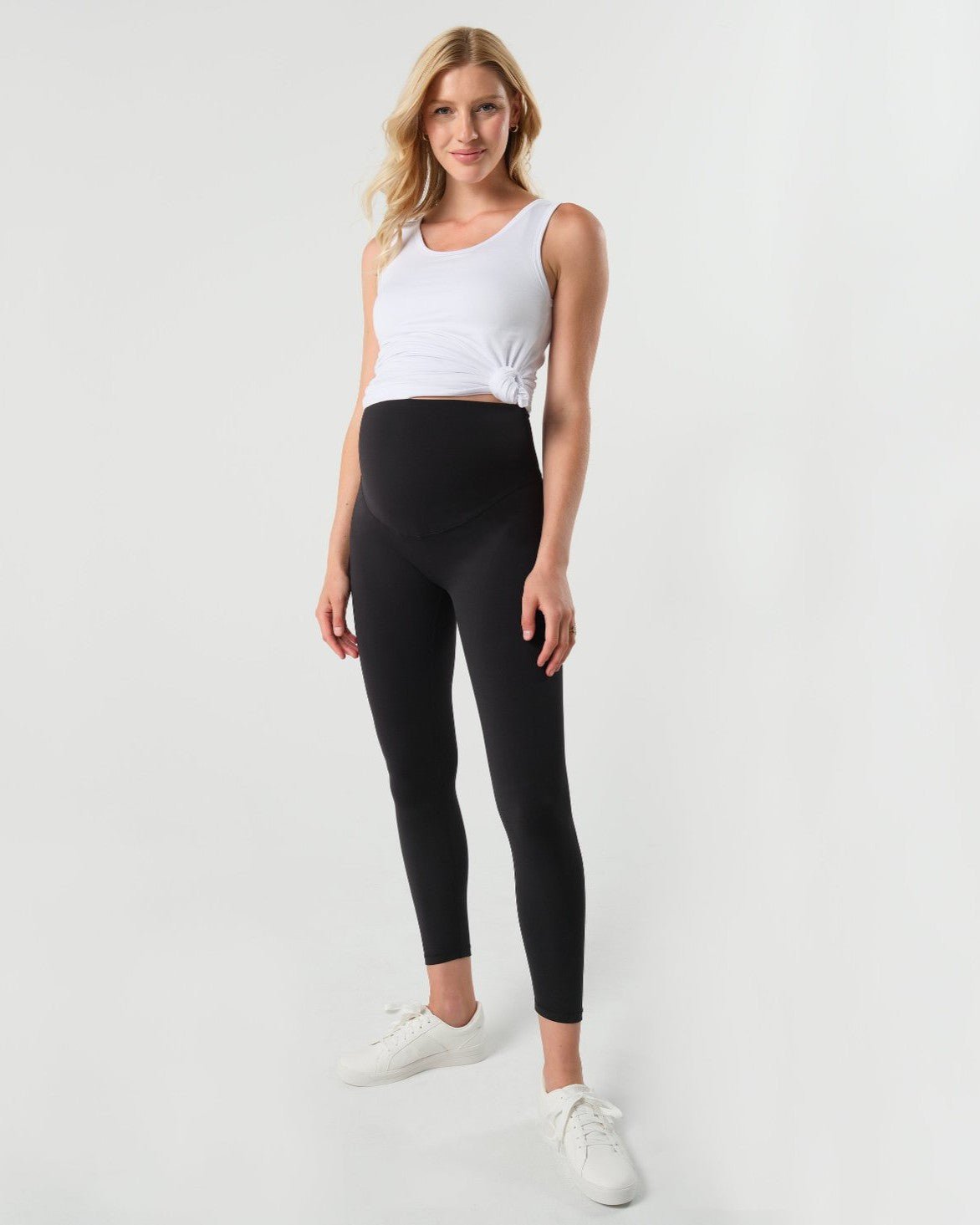 Black Maternity Eco Leggings w/ Concealed Pocket