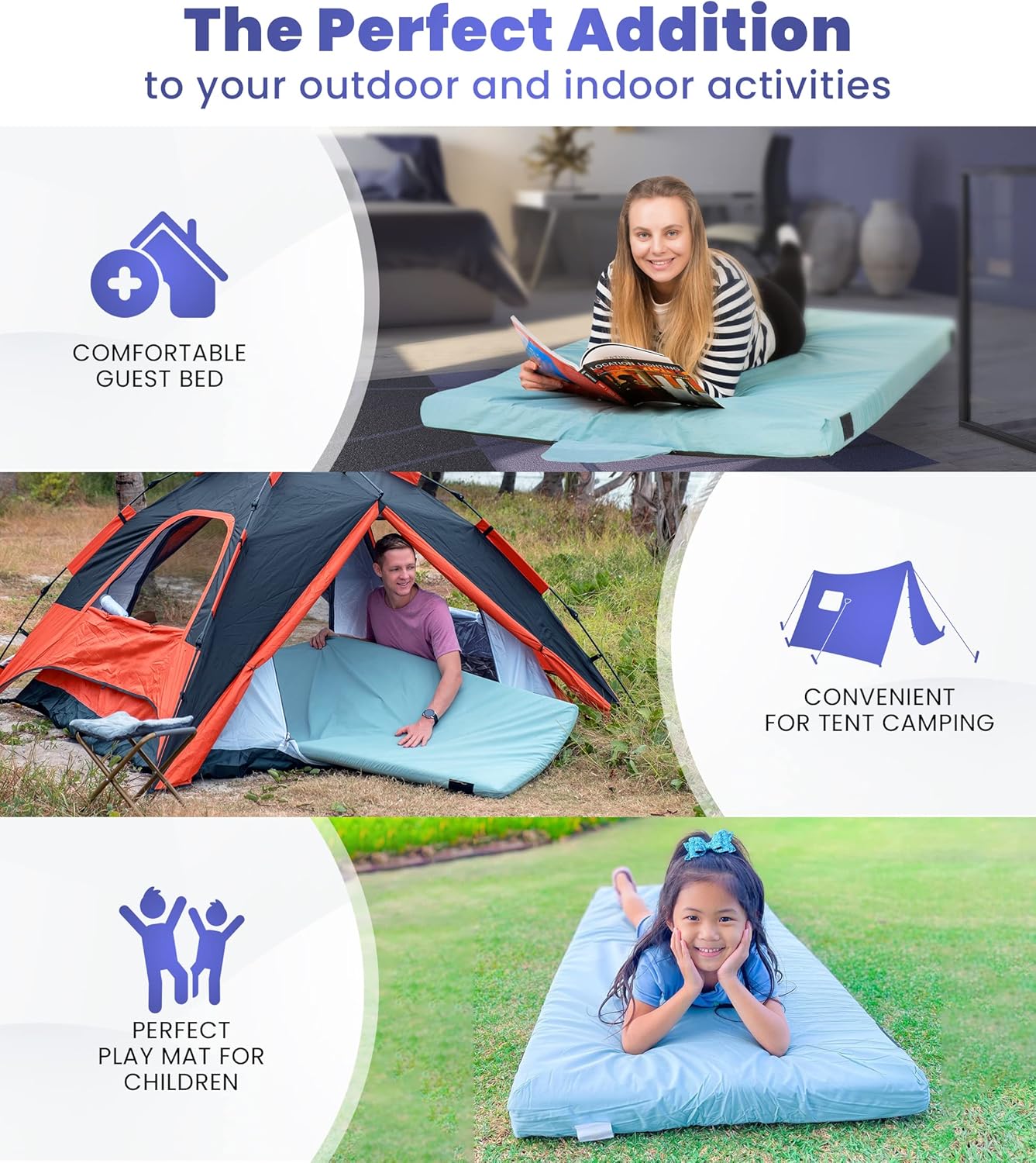 Home Bed Comfort with the Matrix Air-Cell Memory Foam Camping Mattress
