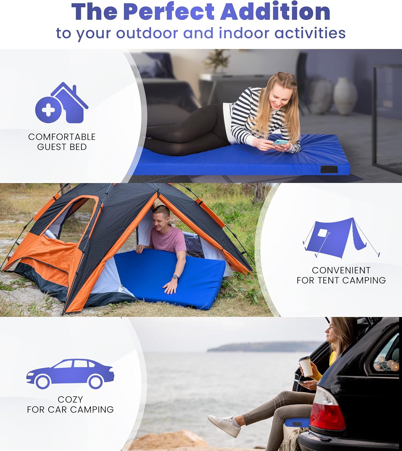 Home Bed Comfort with the Matrix Air-Cell Memory Foam Camping Mattress