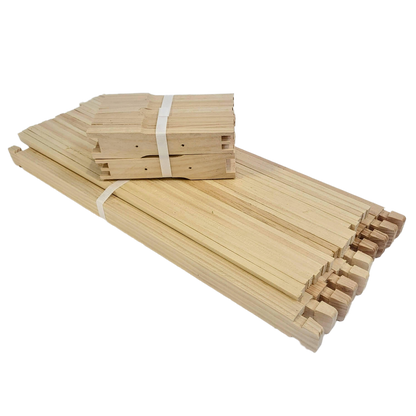 Medium 6 1/4 Inch Langstroth Frame, Wedged Top / Split Bottom with Holes