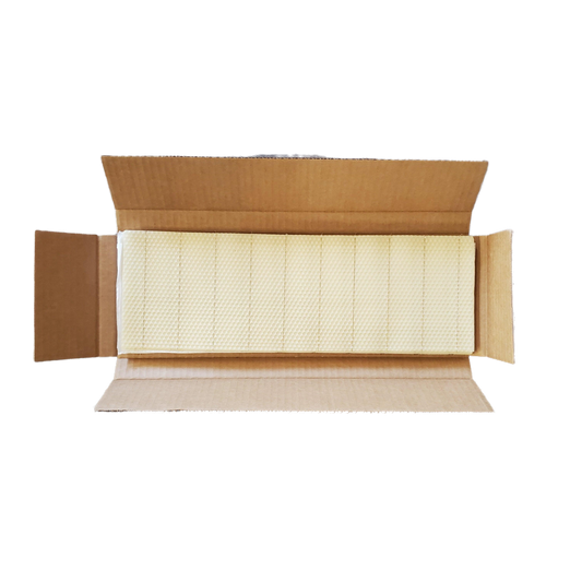 Medium Beeswax Foundation - Wired With Hooks - 5 5/8-inch