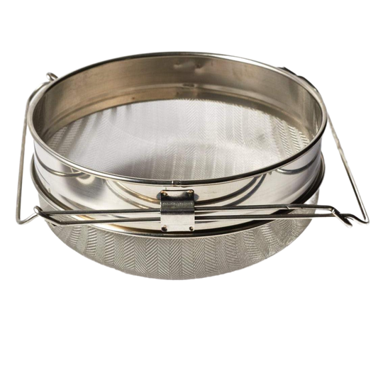 Metal Double Honey Strainer