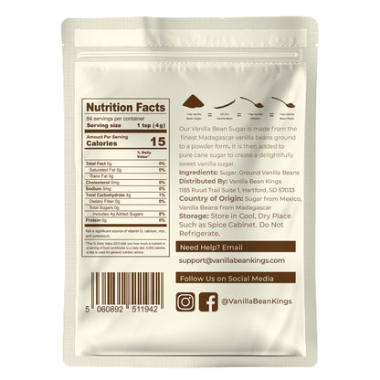 Organic Vanilla Bean Sugar - 12 OZ