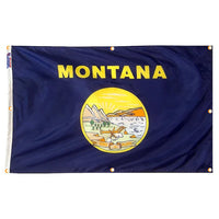 Montana Flag with Grommets Along the Edges for Wall Hanging