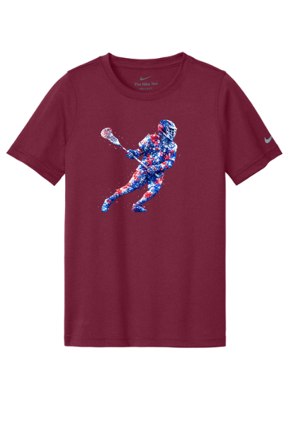 Lacrosse Graffiti Boy Adult Nike T-Shirt - SUNKDX8730SILGRAF