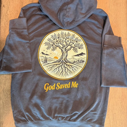 Olive Tree Hoodie: 100% ring-spun cotton