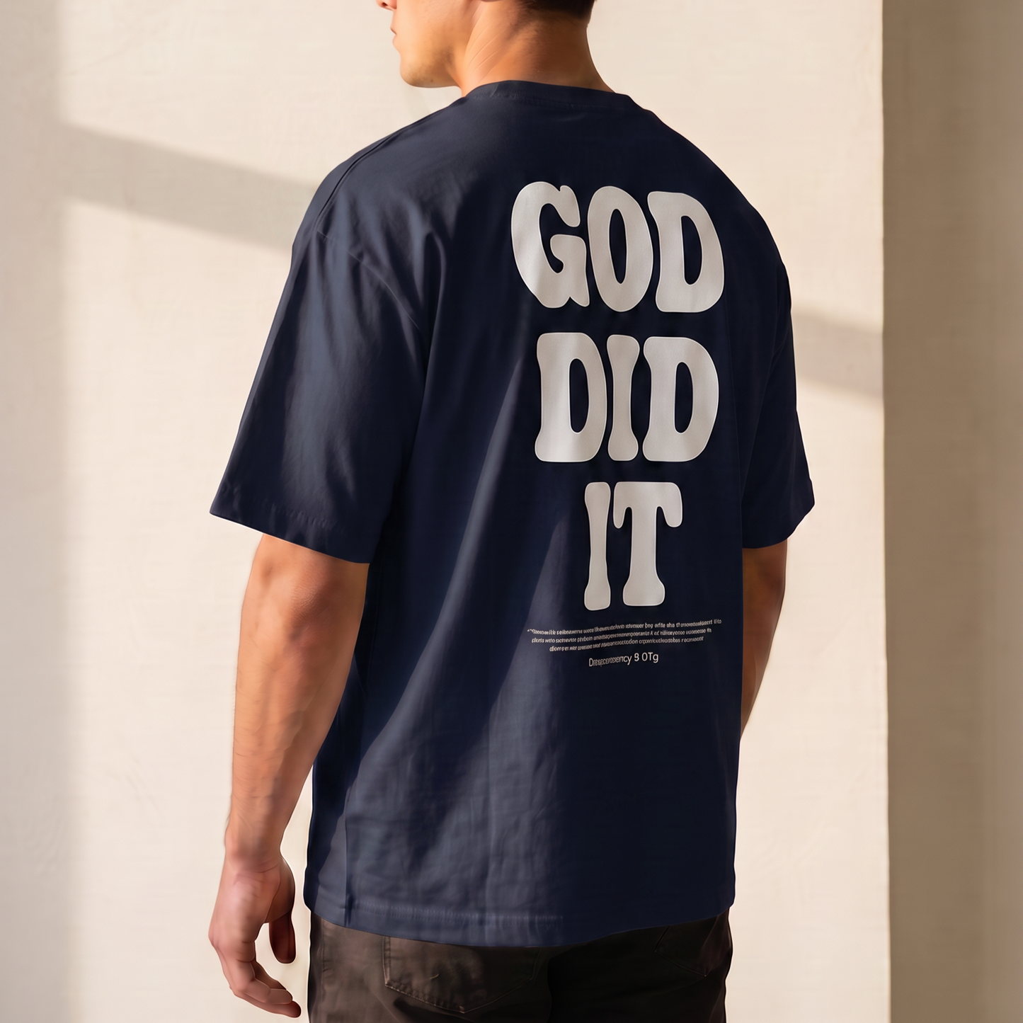 God Did It - Oversized Tee: 100% ring-spun cotton