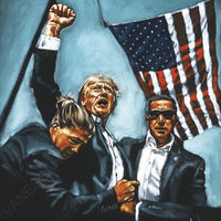 Never Surrender (Blue Background)