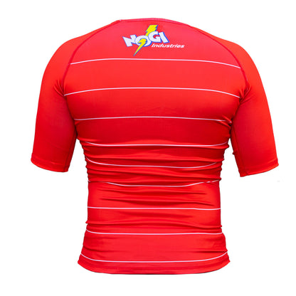 Energy Rash Guard by Nogi Industries Short Sleeve - RED