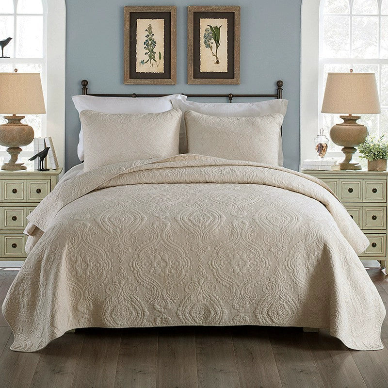 American-Style Large Cotton Quilting Embroidery Foreign Trade Bedspread
