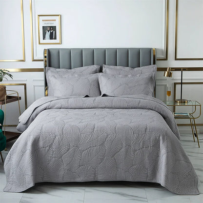Export High-Grade Plain Embroidered Two Sides Palm Leaf Bedspread