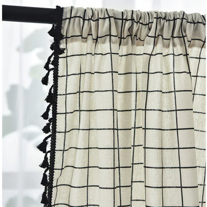 Nordic Linen Curtain Kitchen Curtain