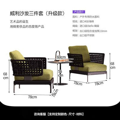 Outdoor Rattan Garden Sofa House Casual Teak Waterproof and Sun Protection Outdoor Outdoor Furniture Garden Balcony Rattan Chair