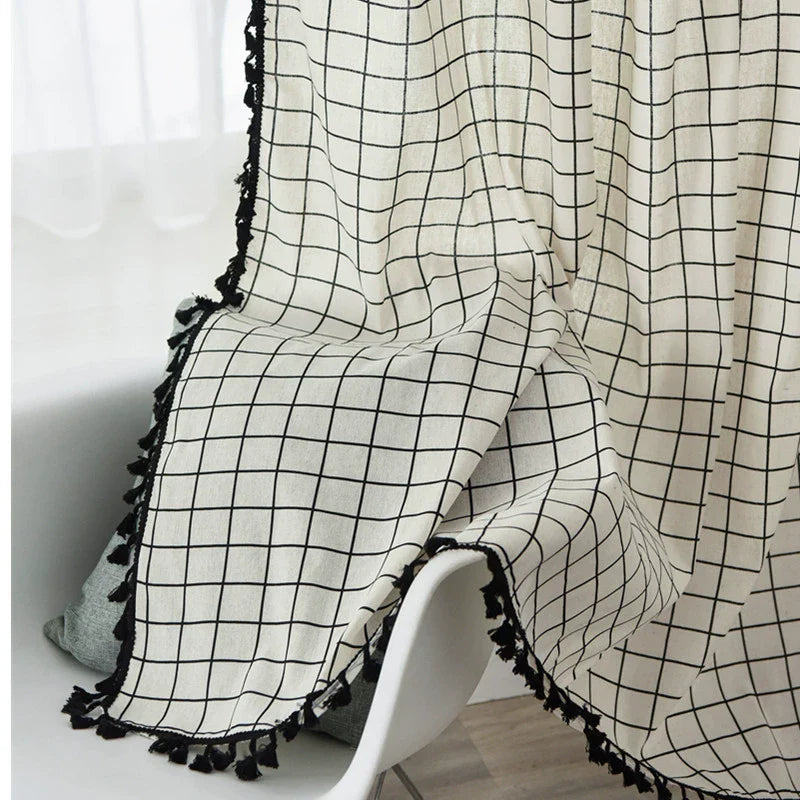 Nordic Linen Curtain Kitchen Curtain
