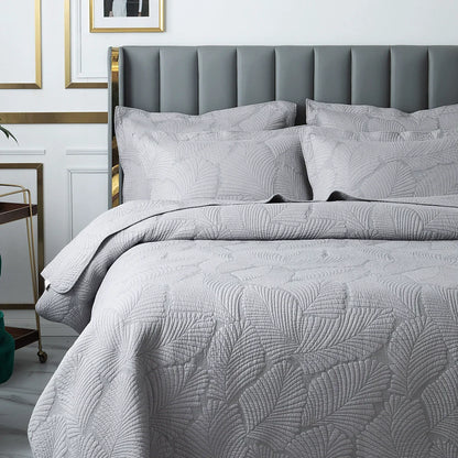 Export Simple European Embroider Double Pure Color Quiltedtextiles