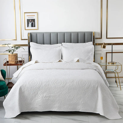 Export High-Grade Plain Embroidered Two Sides Palm Leaf Bedspread
