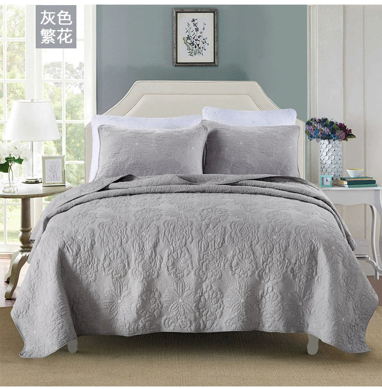 American-Style Large Cotton Quilting Embroidery Foreign Trade Bedspread