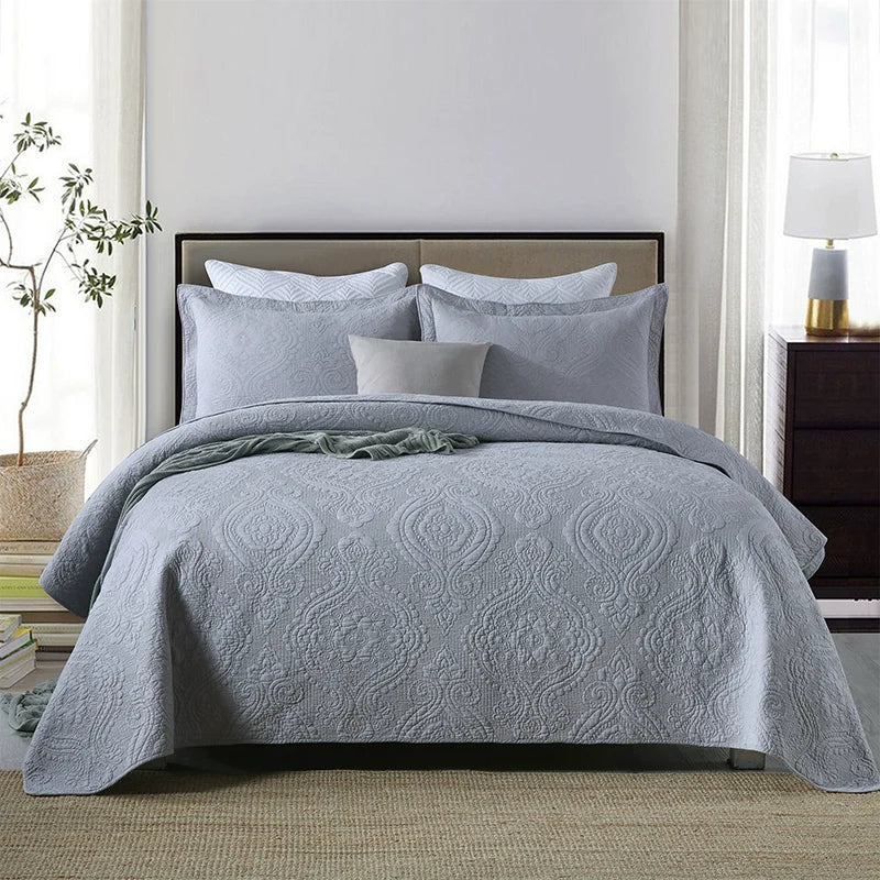 Export High-Grade Plain Embroidered Two Sides Palm Leaf Bedspread