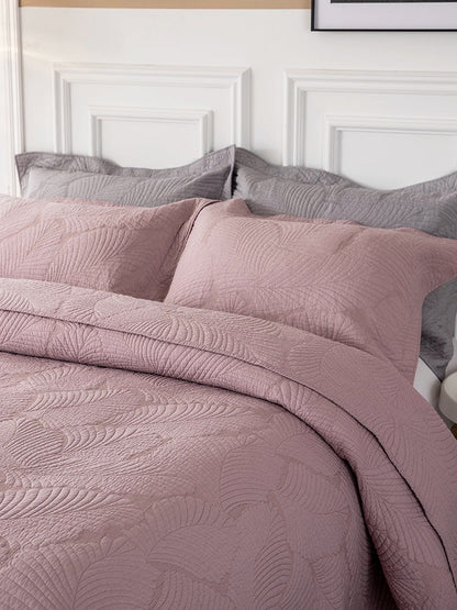 Export High-Grade Plain Embroidered Two Sides Palm Leaf Bedspread