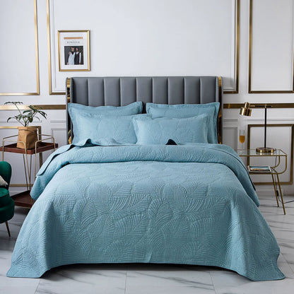 Export Simple European Embroider Double Pure Color Quiltedtextiles