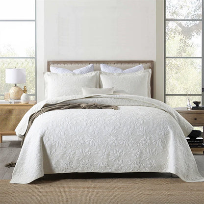 Export High-Grade Plain Embroidered Two Sides Palm Leaf Bedspread