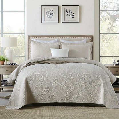 Export Simple European Embroider Double Pure Color Quiltedtextiles