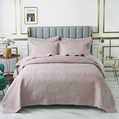 Export High-Grade Plain Embroidered Two Sides Palm Leaf Bedspread