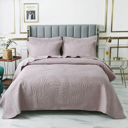 Export Simple European Embroider Double Pure Color Quiltedtextiles