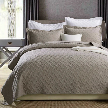 Export Simple European Embroider Double Pure Color Quiltedtextiles