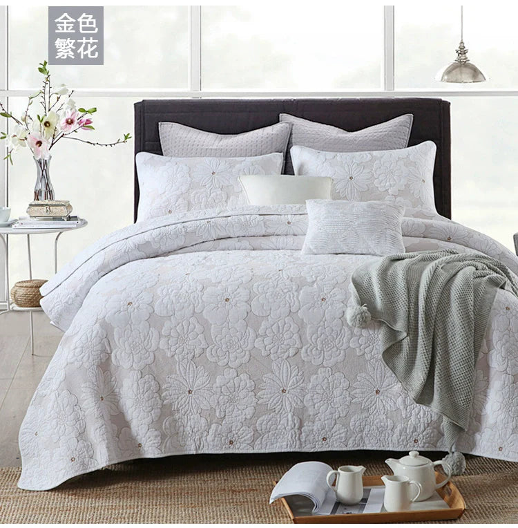 American-Style Large Cotton Quilting Embroidery Foreign Trade Bedspread