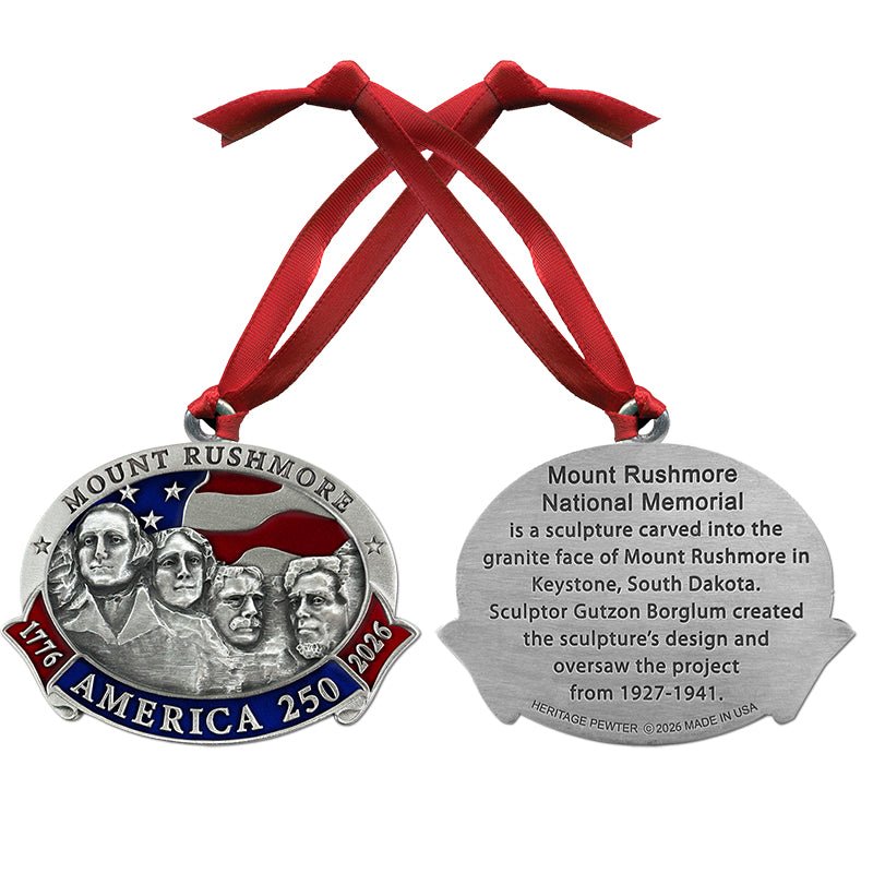 America's 250th Anniversary Mount Rushmore Ornament (w/ Back Text)