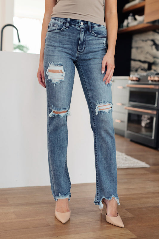 O'Hara Destroyed Straight Jeans