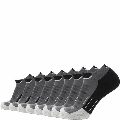 8 Pairs Obsidian - Run Ankle Midweight Merino Wool Sock