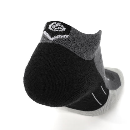 3 Pack Obsidian - Run Ankle Midweight Merino Wool Sock