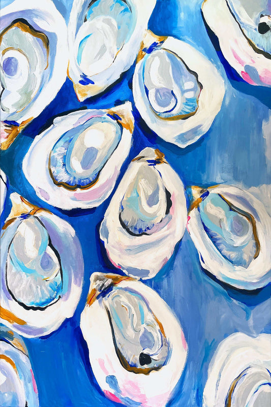 Oyster Shells Art Print – Coastal & Serene Wall Decor