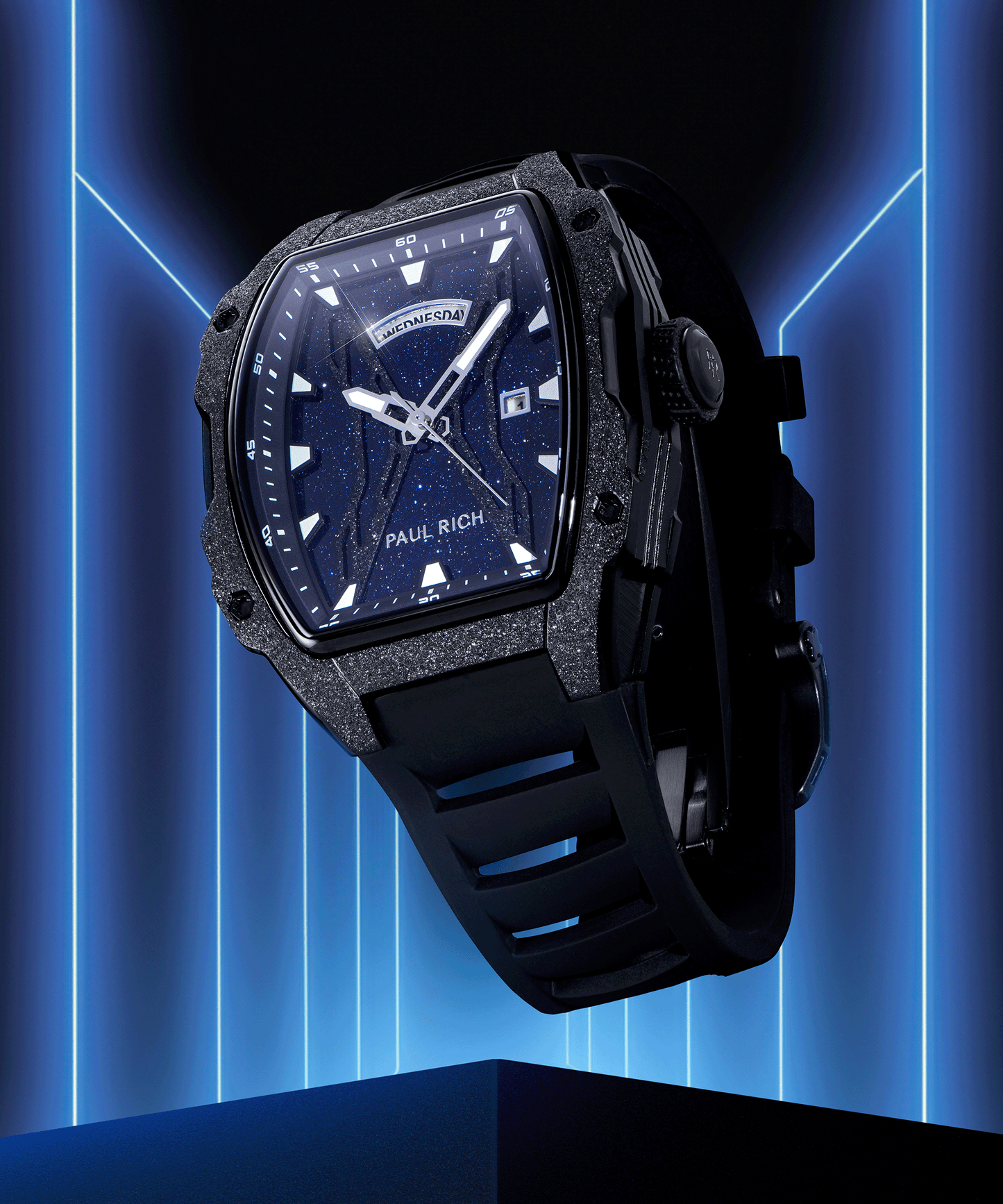Astro Day & Date Galaxy Black