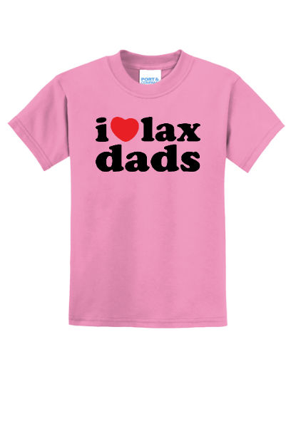 Lacrosse I Love Lax Mom/Dad Youth Tee - DT8000IHRTLAX