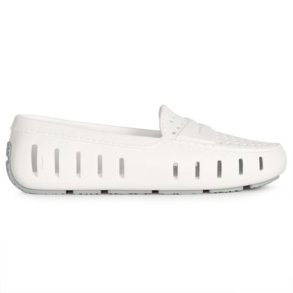 Women's Posh Bright White Harbor Mist Gray Loafers