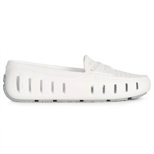 Women's Posh Bright White Harbor Mist Gray Loafers